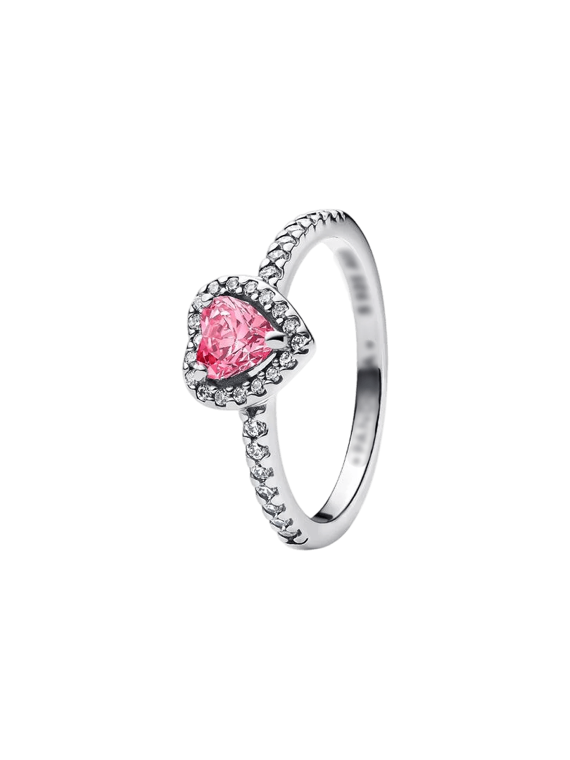 Inel Inimă de Cristal Roz