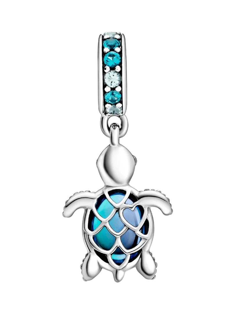 Pandantiv Broască Țestoasă Murano Albastră