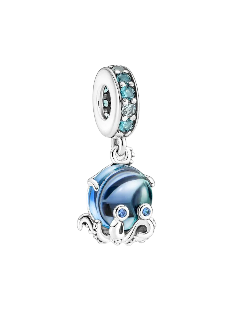 Pandantiv Caracatiță Murano Albastră