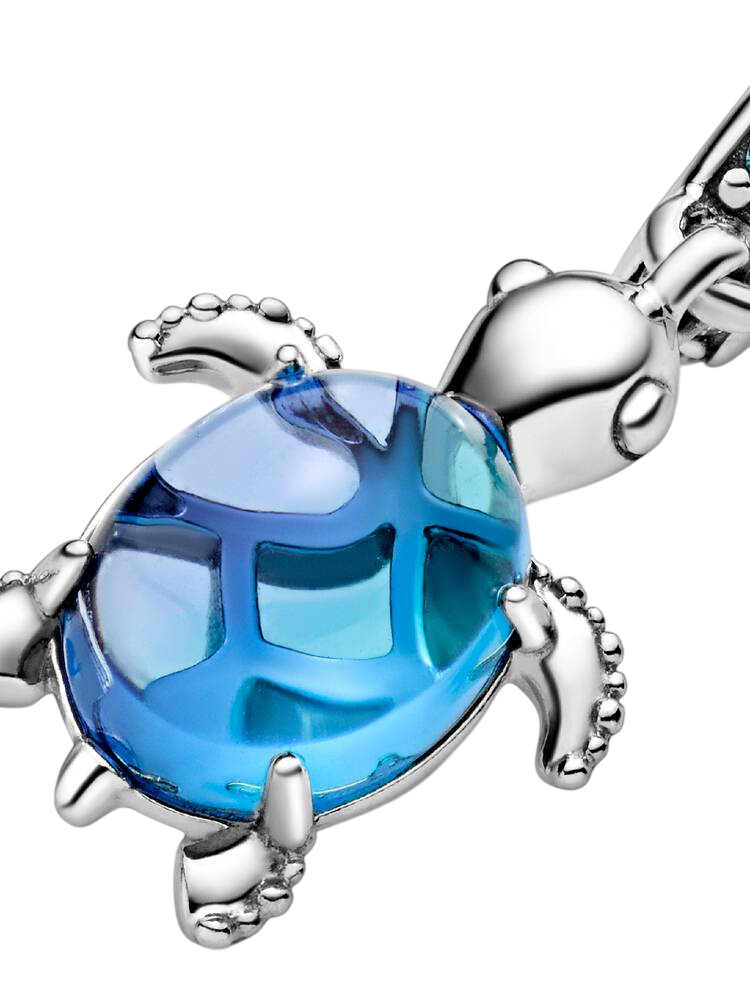 Pandantiv Broască Țestoasă Murano Albastră