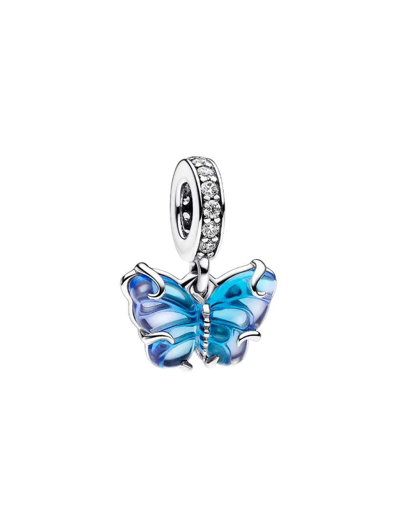 Pandantiv Fluture Albastru Murano