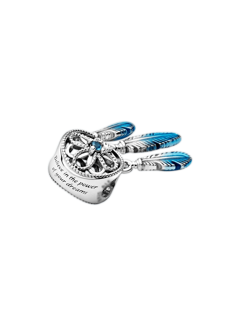 Talisman Dreamcatcher cu Pene Albastre