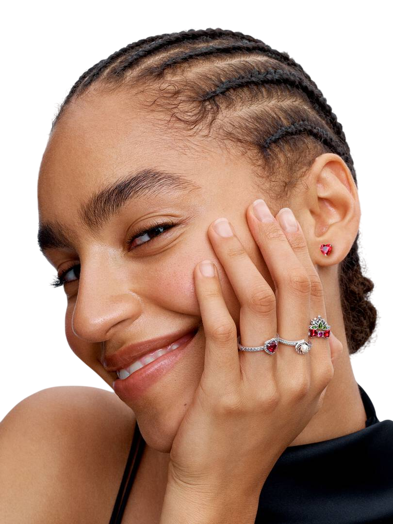 Cercei Inimă Roșie